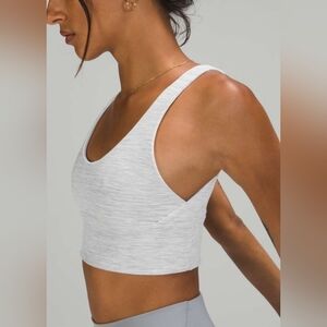 Lululemon Align Reversable Bra White & Heathered Gray Size 6 Nulu Buttery Soft